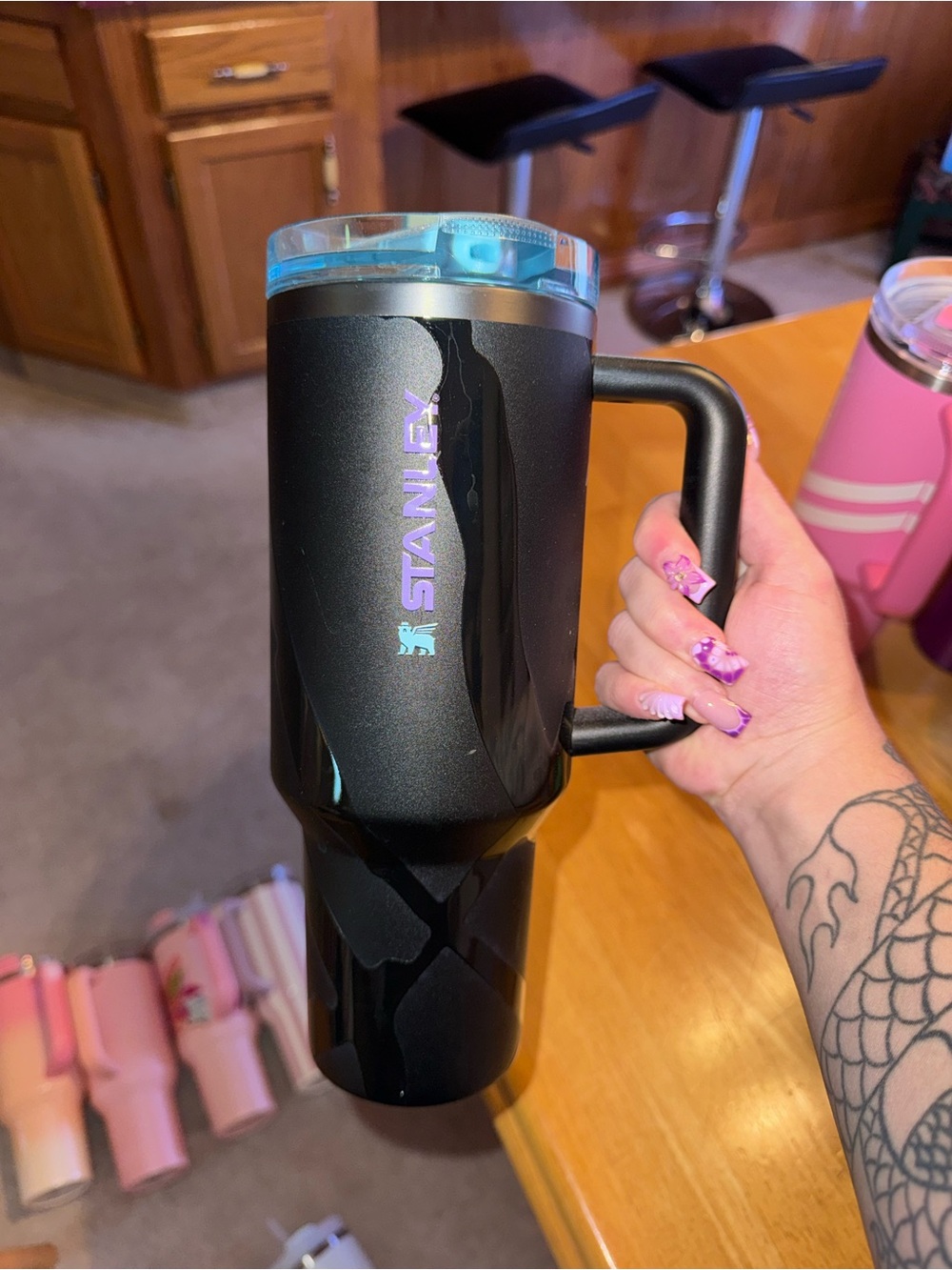 Caitlin Clark Stanley Black Insulated Travel Mug with Handle